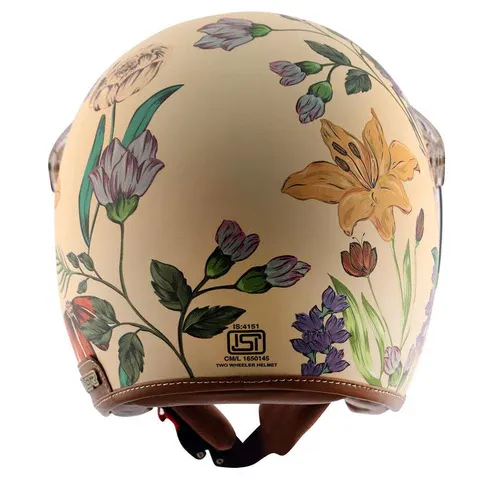 AXOR Retro Jet Ibiza Beige Womens Half Face Helmet