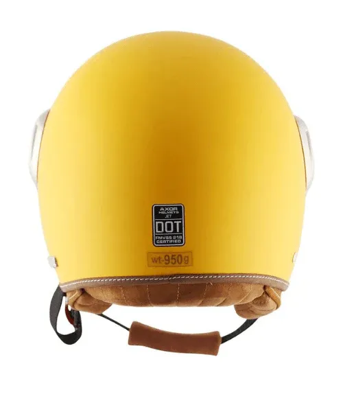 AXOR Retro Jet West Dull Yellow Half Face Helmet