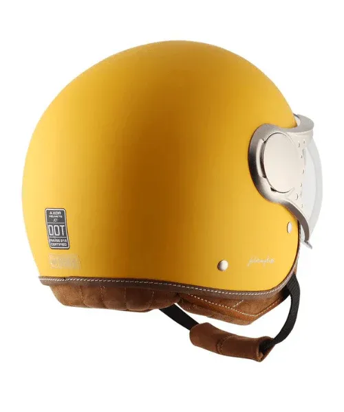 AXOR Retro Jet West Dull Yellow Half Face Helmet