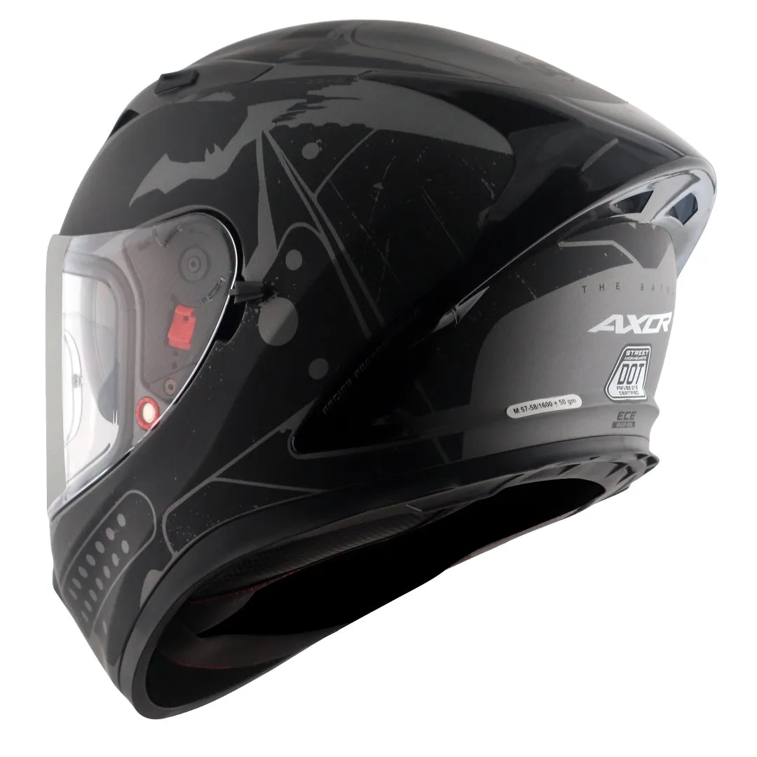 AXOR Street Dc Batman Dull Anthracite Black Full Face Helmet