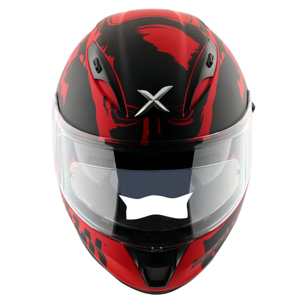 AXOR Street Dc Batman Dull Red Black Full Face Helmet