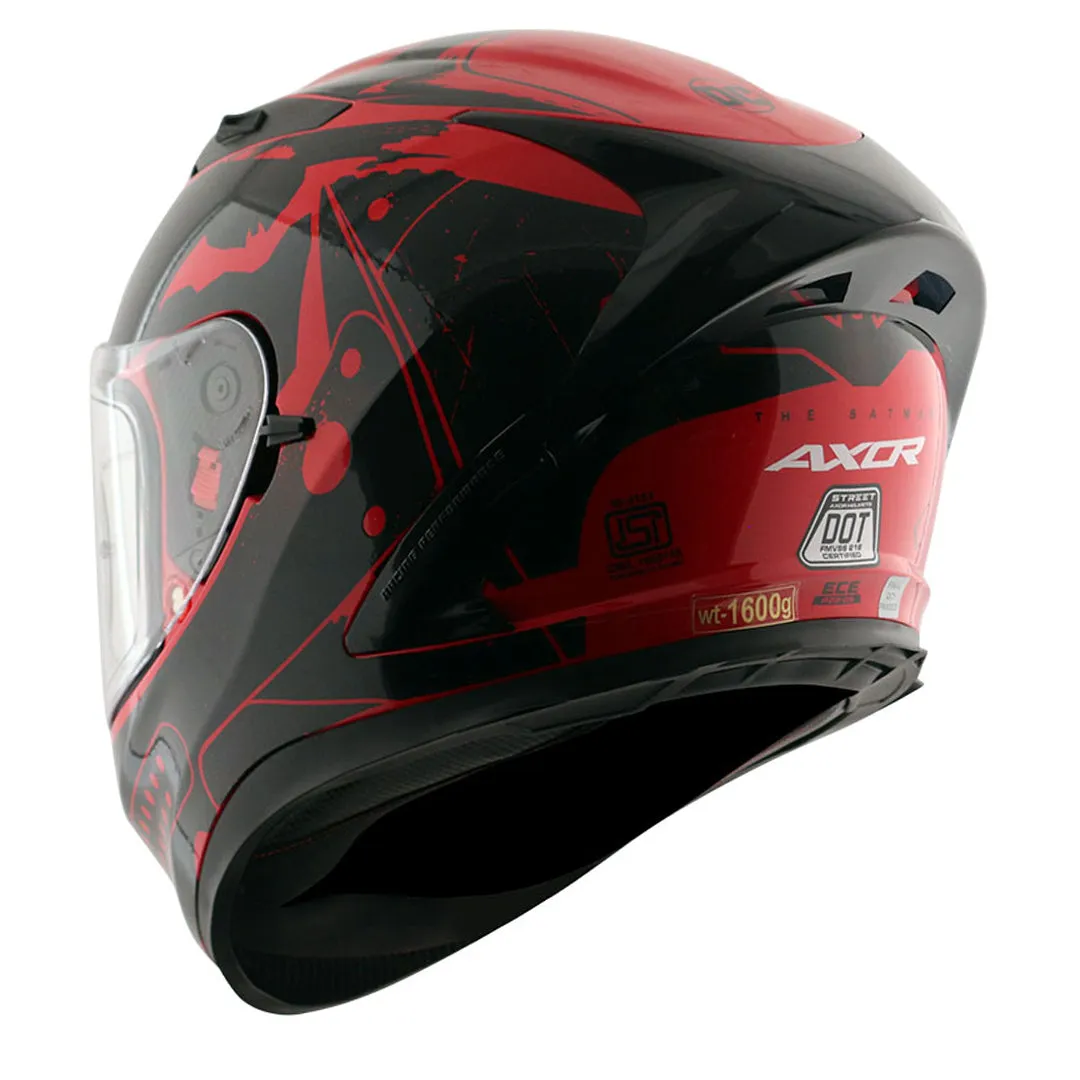 AXOR Street Dc Batman Red Black Full Face Helmet