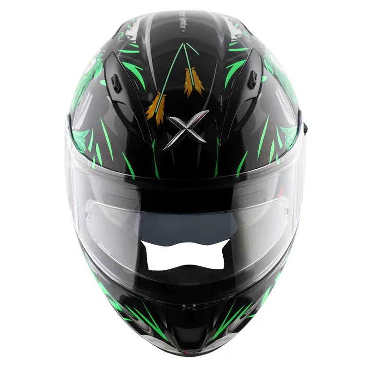 AXOR Street Zazu Black Green Full Face Helmet