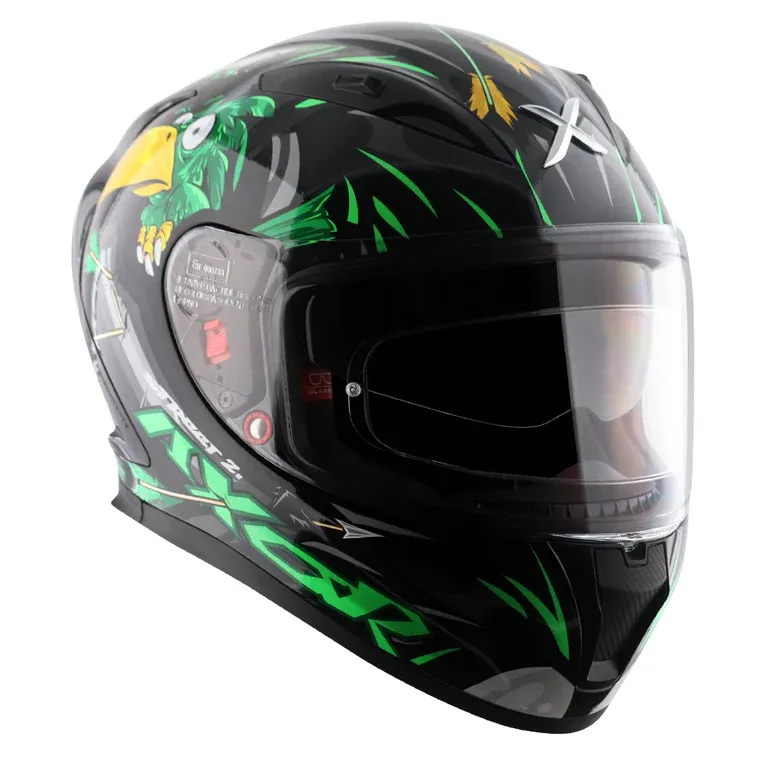 AXOR Street Zazu Black Green Full Face Helmet