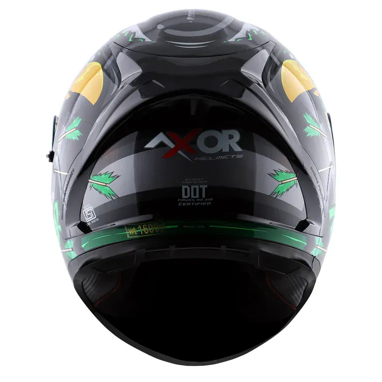 AXOR Street Zazu Black Green Full Face Helmet