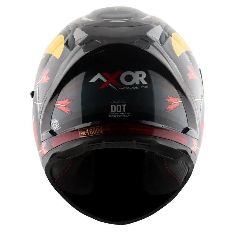 AXOR Street Zazu Dull Black Red Full Face Helmet
