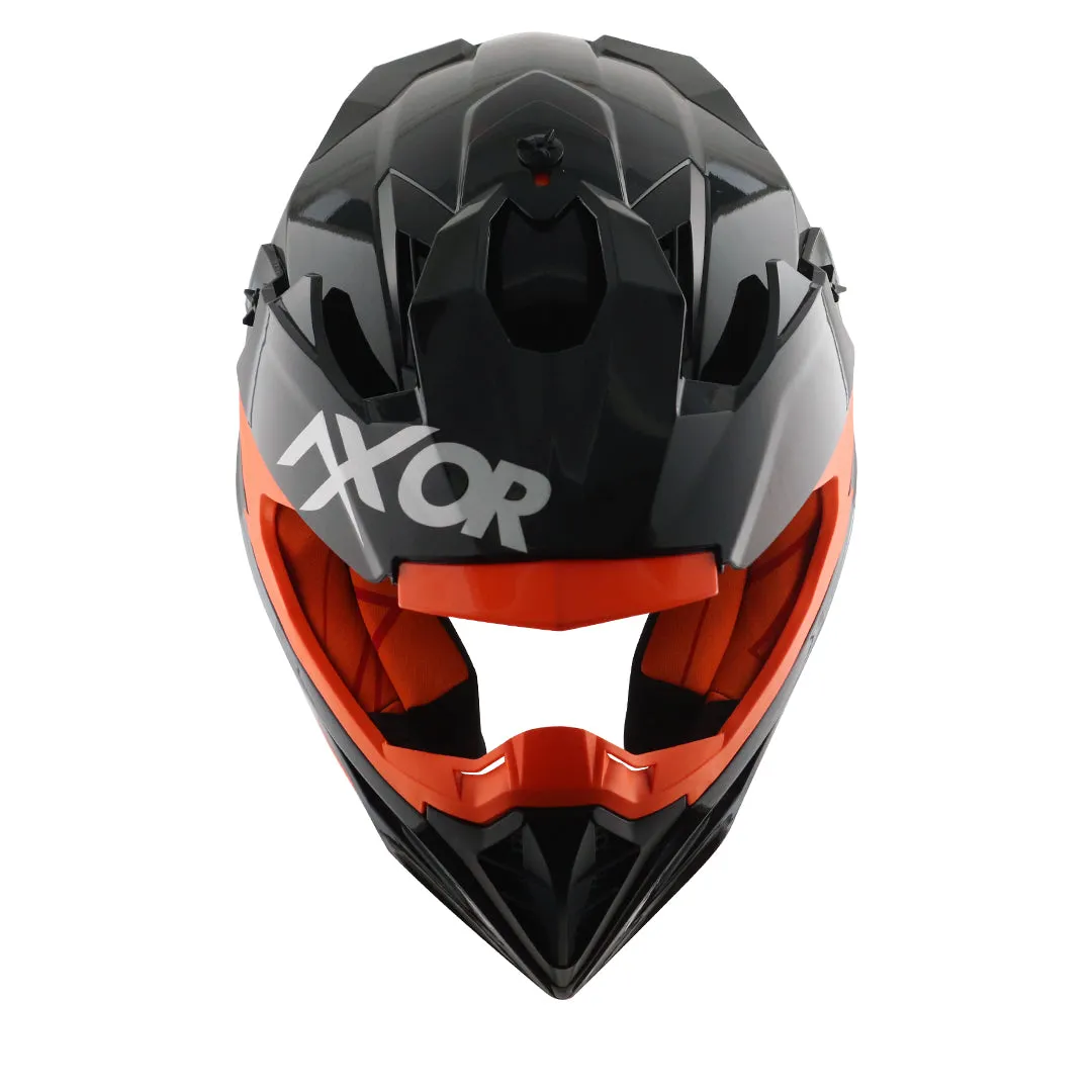 AXOR X Cross Dual Visor Sc Black Orange Off Road Helmet