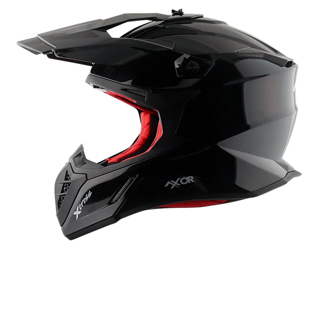 AXOR X Cross Dual Visor Sc Black Red Off Road Helmet