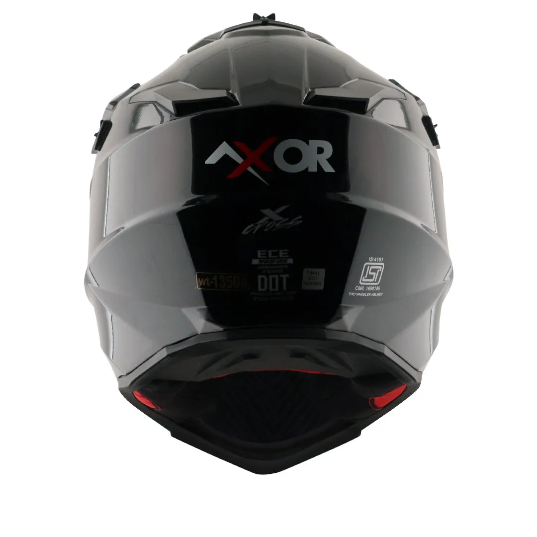 AXOR X Cross Dual Visor Sc Black Red Off Road Helmet