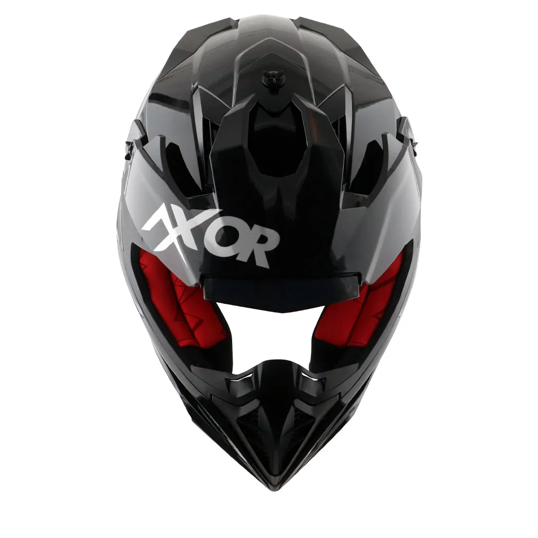 AXOR X Cross Dual Visor Sc Black Red Off Road Helmet