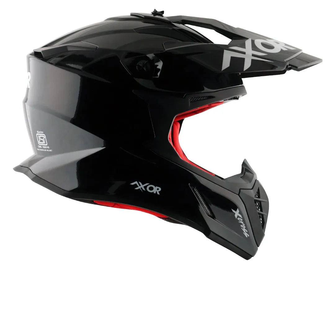 AXOR X Cross Dual Visor Sc Black Red Off Road Helmet