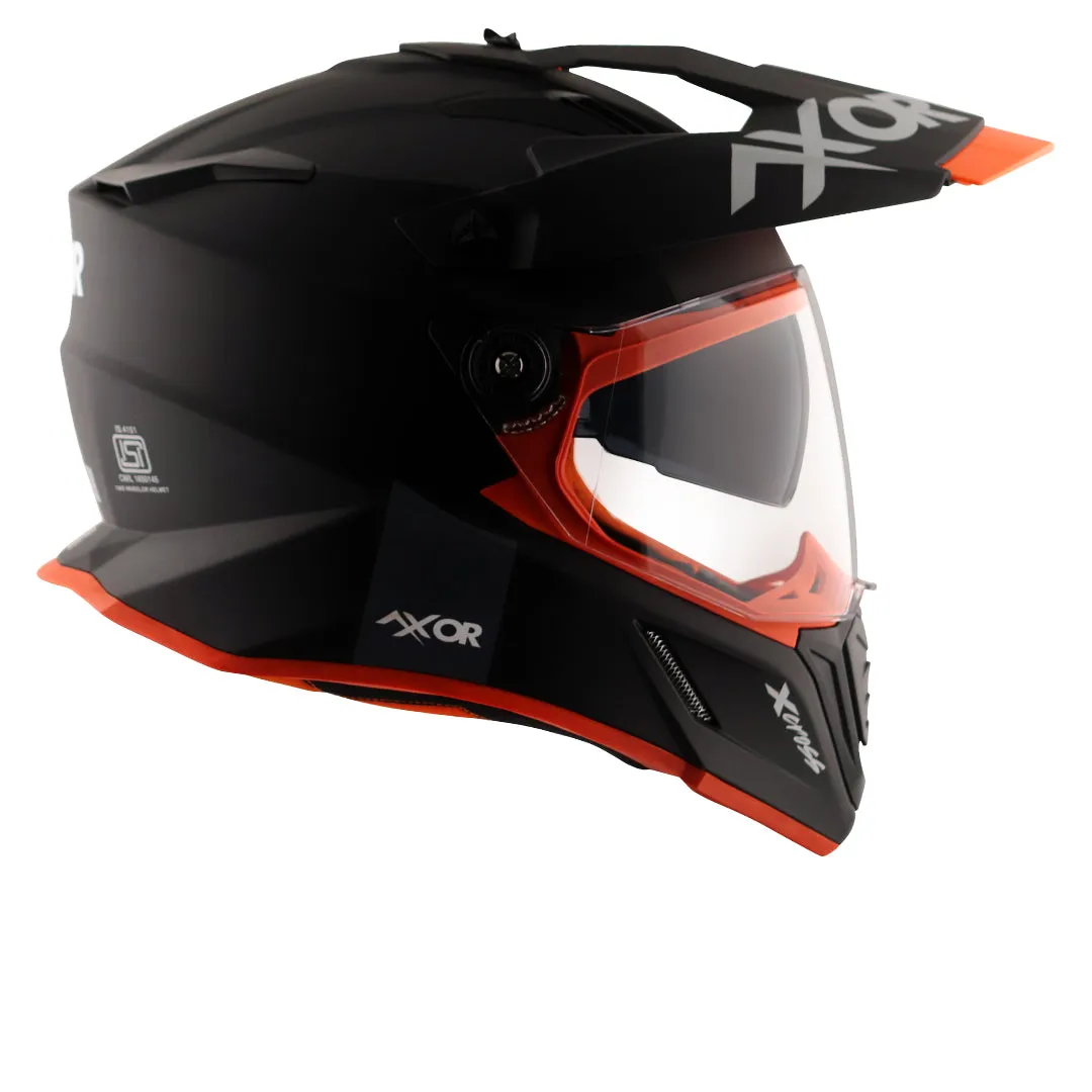 AXOR X Cross Dull Black Orange Off Road Helmet