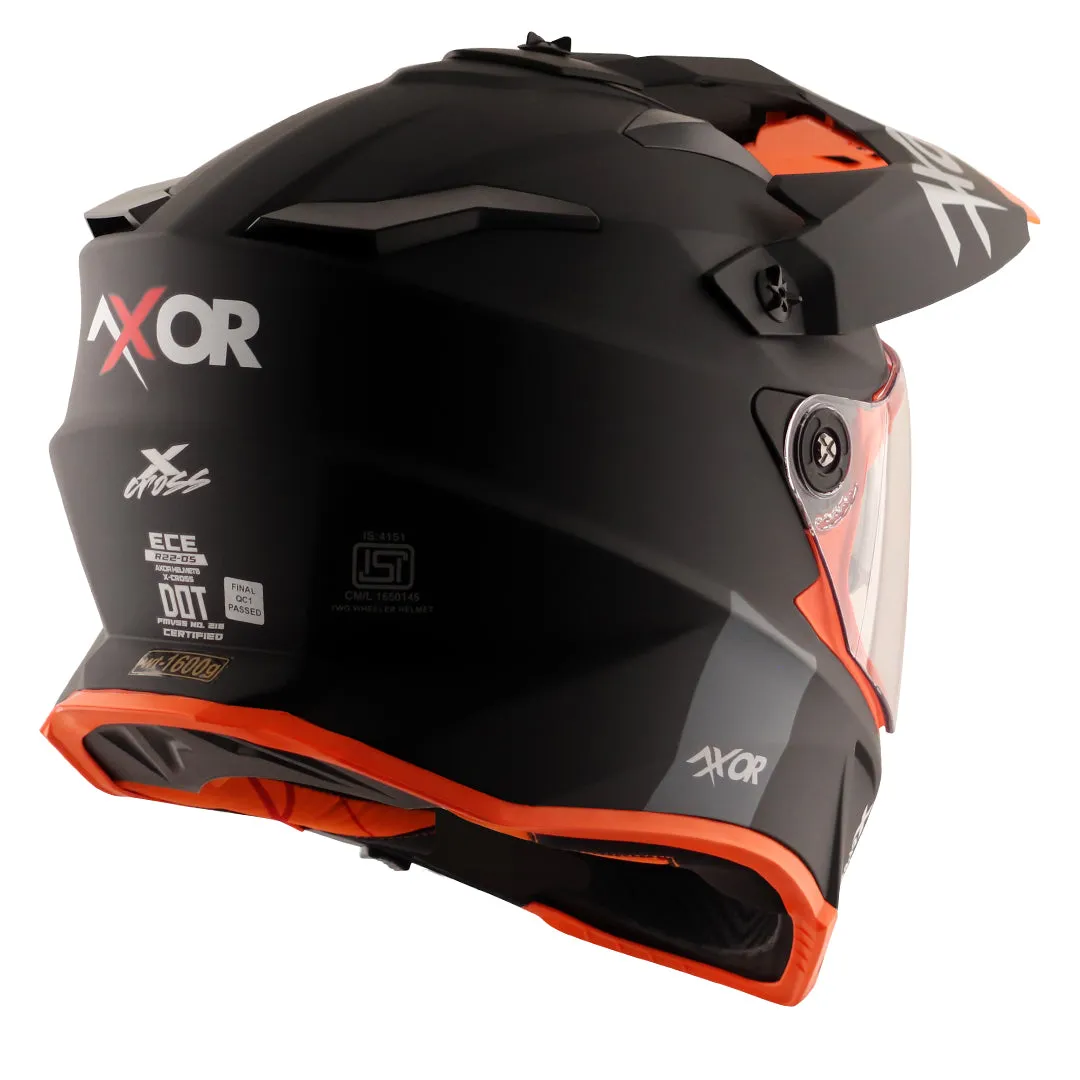 AXOR X Cross Dull Black Orange Off Road Helmet