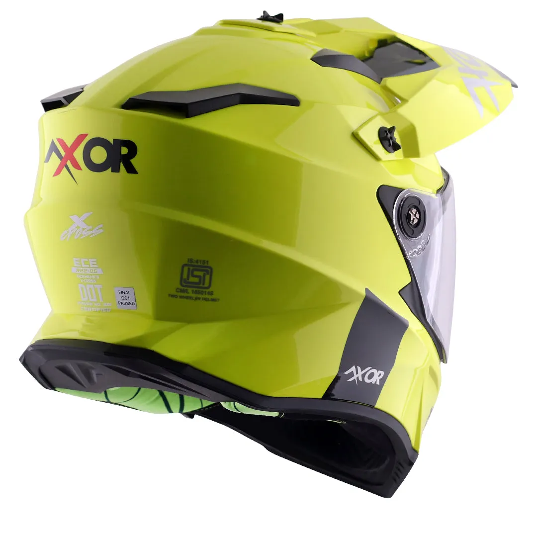 AXOR X Cross Neon Yellow Green Off Road Helmet