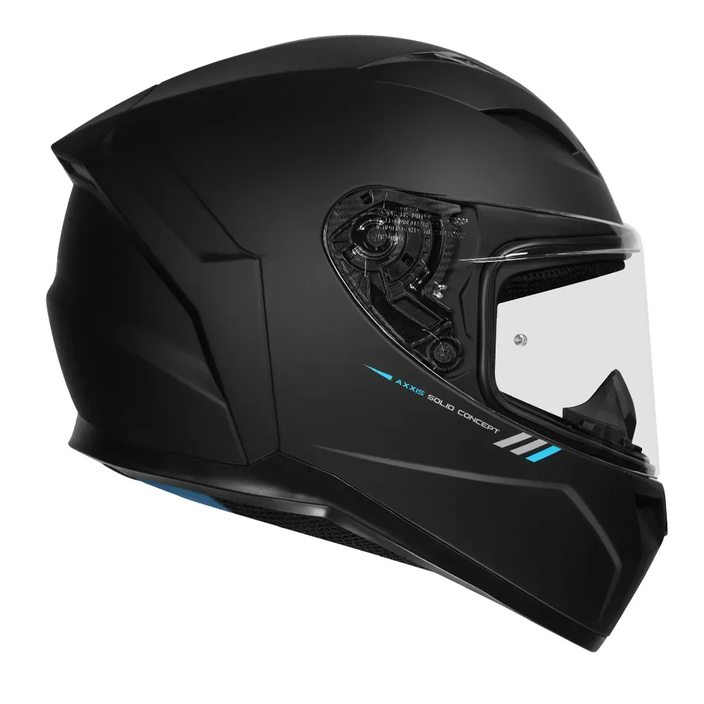 AXXIS 117D Seg Dot Solid A1 Matt Black Full Face Helmet