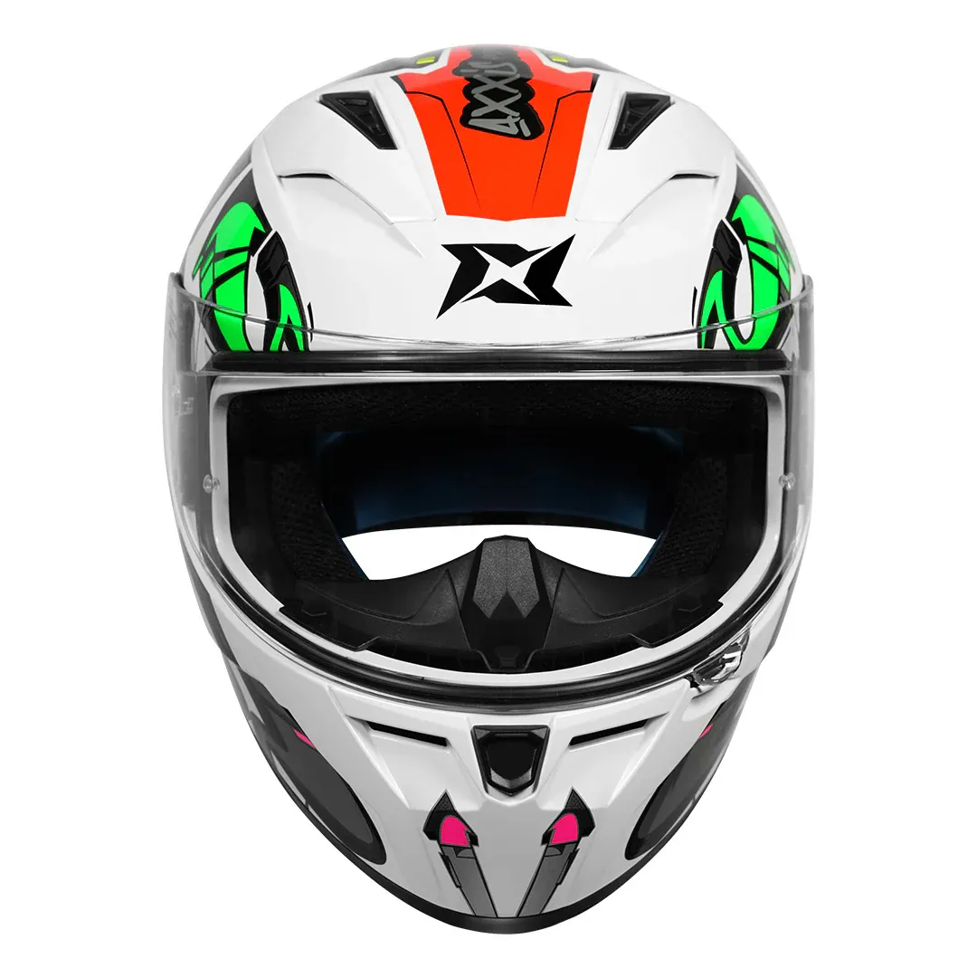 AXXIS 117D Segment Dot Arrows A2 Gloss Grey Full Face Helmet