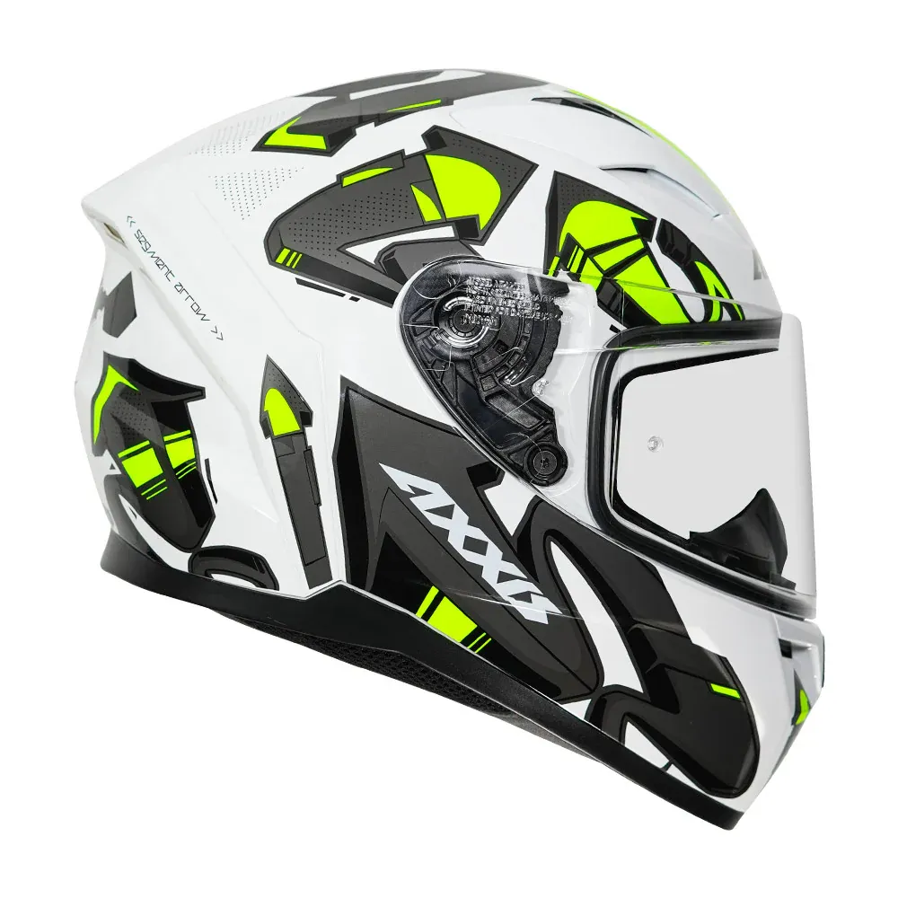 AXXIS 117D Segment Dot Arrows A3 Gloss Yellow Full Face Helmet