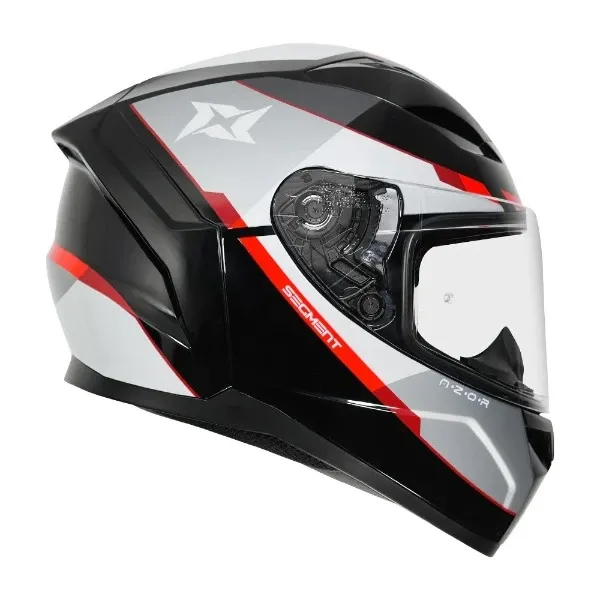 AXXIS 117D Segment Dot Azor B5 Gloss Black Orange Full Face Helmet