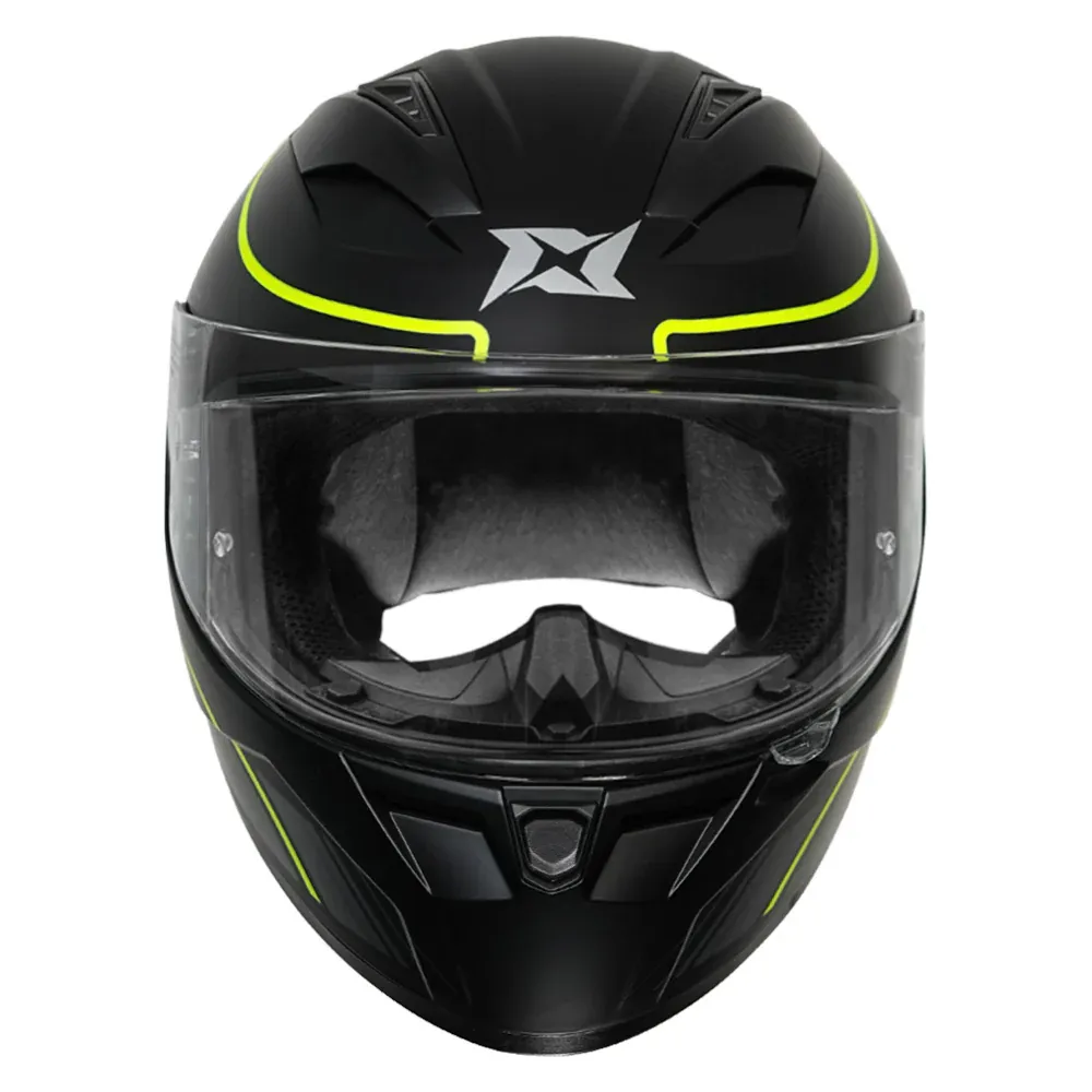 AXXIS 117D Segment Dot Neyva B3 Matt Black Neon Yellow Full Face Helmet