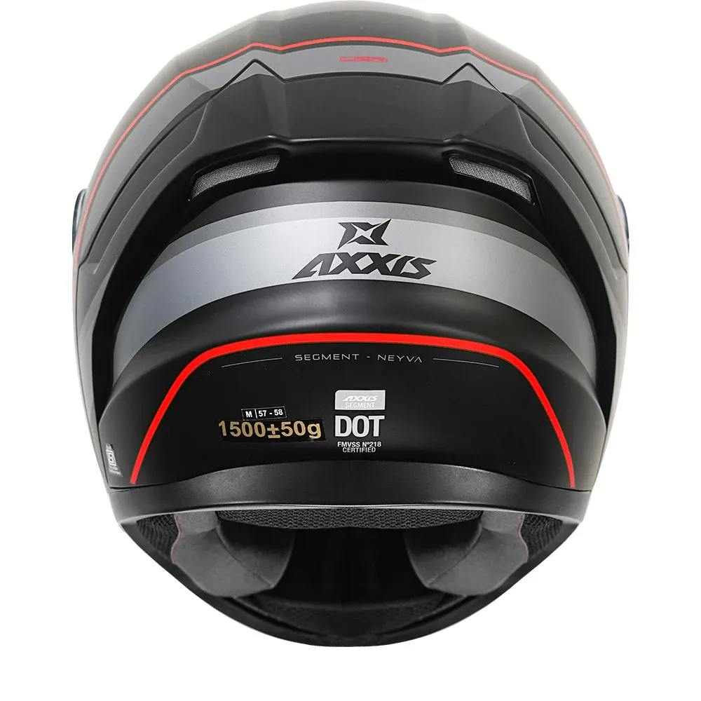 AXXIS 117D Segment Dot Neyva B5 Matt Black Red Full Face Helmet