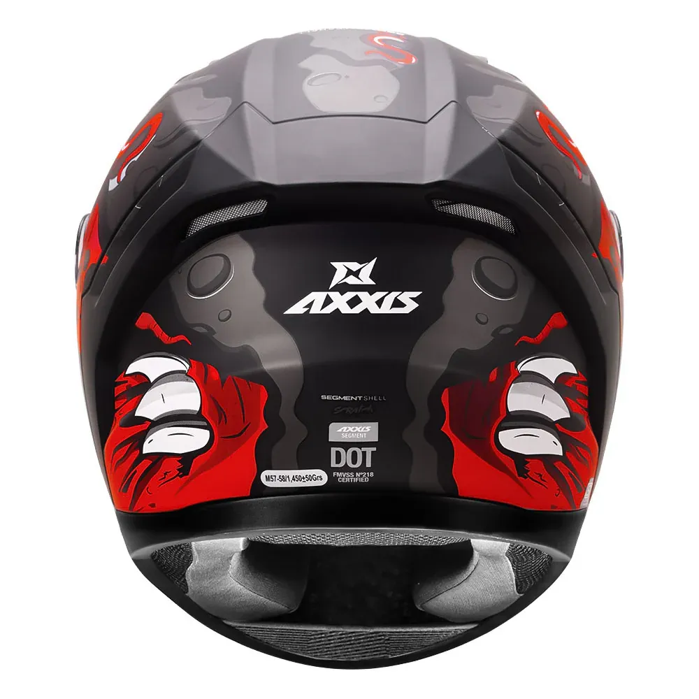 AXXIS Seg Dot Scratch B2 Matt Grey Full Face Helmet