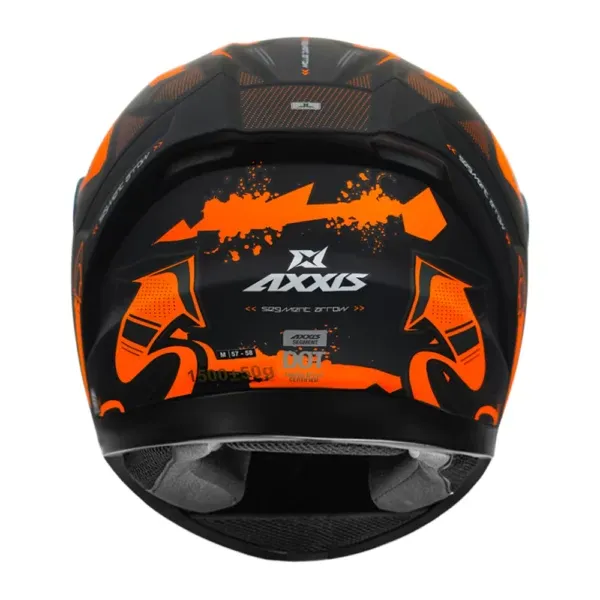AXXIS Seg Dot Arrows B4 Matt Fluo Orange Full Face Helmet