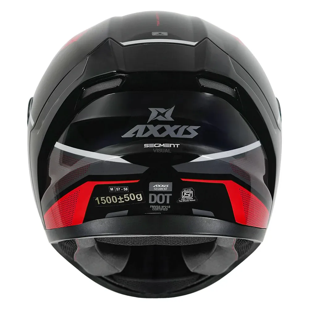 AXXIS Seg Visual B15 Gloss Red Full Face Helmet