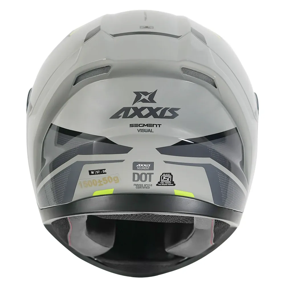 AXXIS Seg Visual C2 Gloss Grey Full Face Helmet