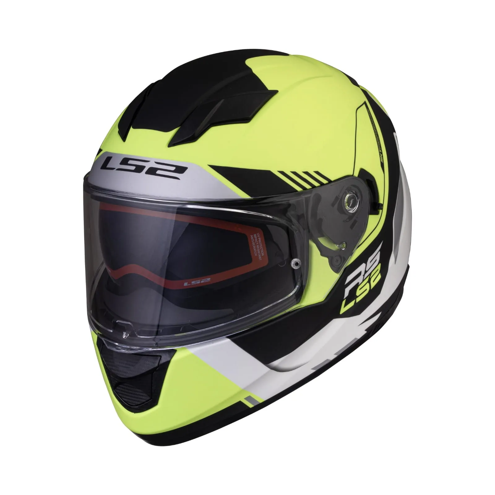 LS2 320 Stream Evo Xplor White Hiviz Yellow Full Face Helmet