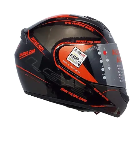 LS2 352 Brush Black Red Full Face Helmet