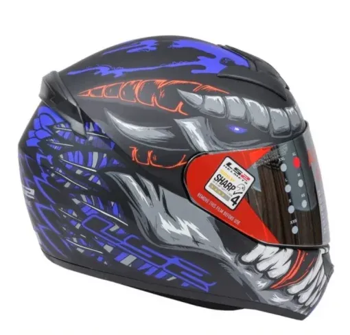LS2 352 Fly Demon Matt Black Blue Full Face Helmet