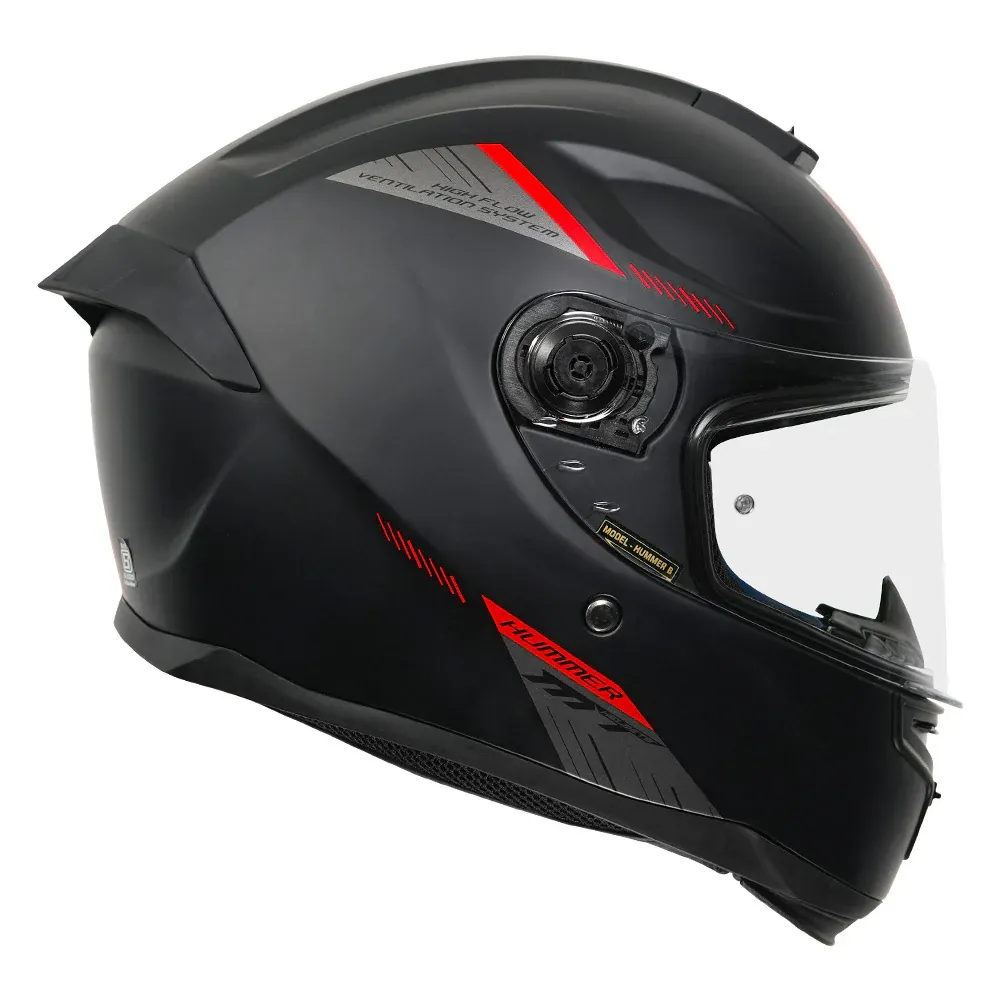 MT Helmets Mt Hummer B Soild A1 Matt Black Full Face Helmet