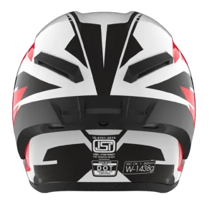 RIDEX Titanium White Hawk Glossy Full Face Helmet