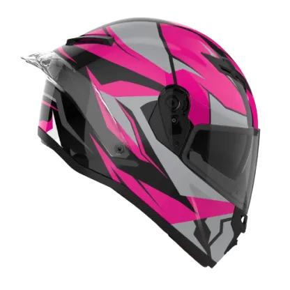 RIDEX Titanium Infinity Glossy Pink Full Face Helmet