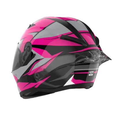 RIDEX Titanium Infinity Glossy Pink Full Face Helmet
