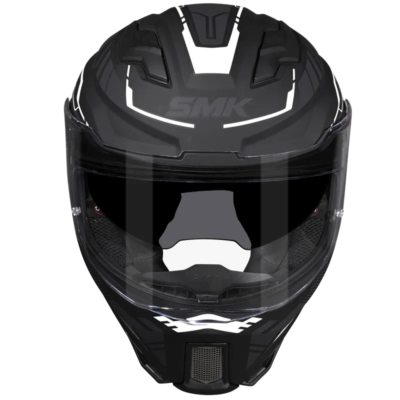 Smk Agnar Tektron MA261 Black White Full Face Helmet