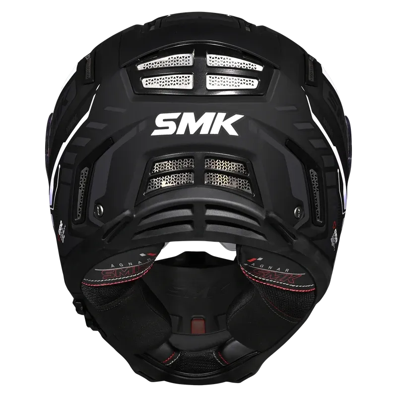 Smk Agnar Tektron MA261 Black White Full Face Helmet