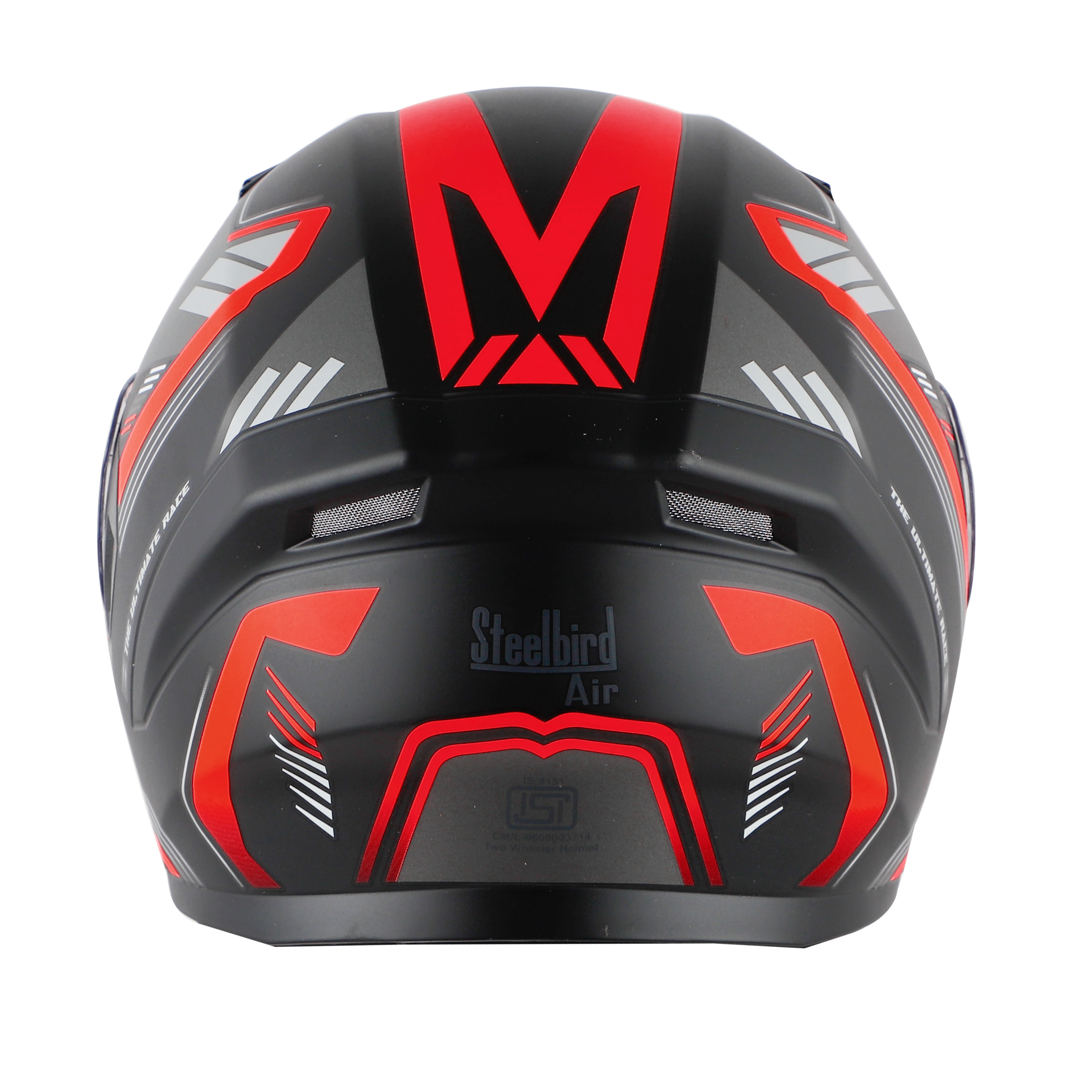 STEELBIRD Sba 21 Ulitmate Race Glossy Black Red Clear Full Face Helmet