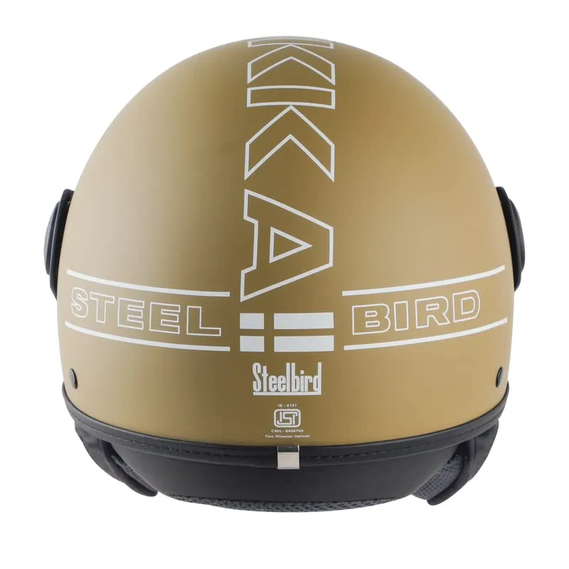 STEELBIRD Kukka Matt Desert Storm Pl Visor Half Face Helmet