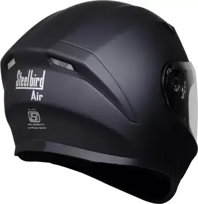 STEELBIRD Sba 7 Iss Dashing Glossy Black Full Face Helmet