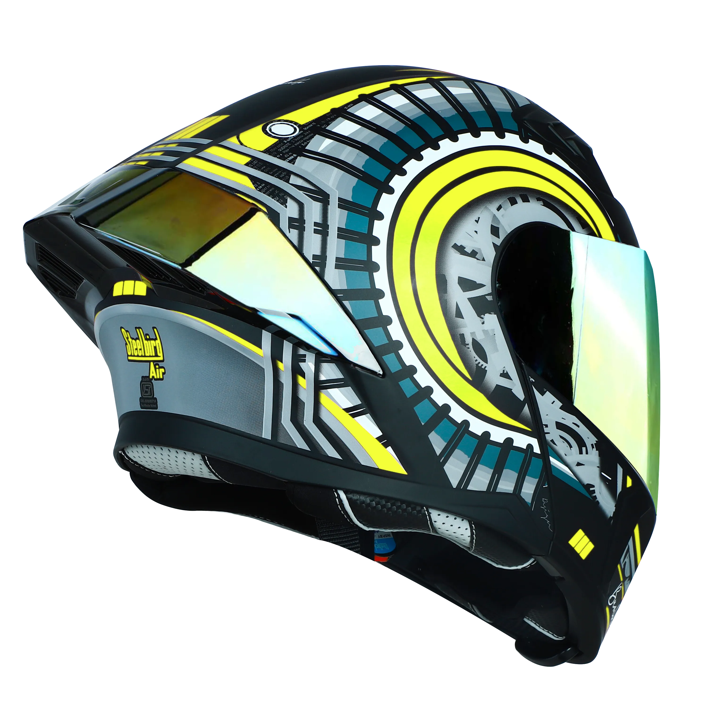 STEELBIRD Sba 20 Bumble Matt Neon Flip Up Helmet