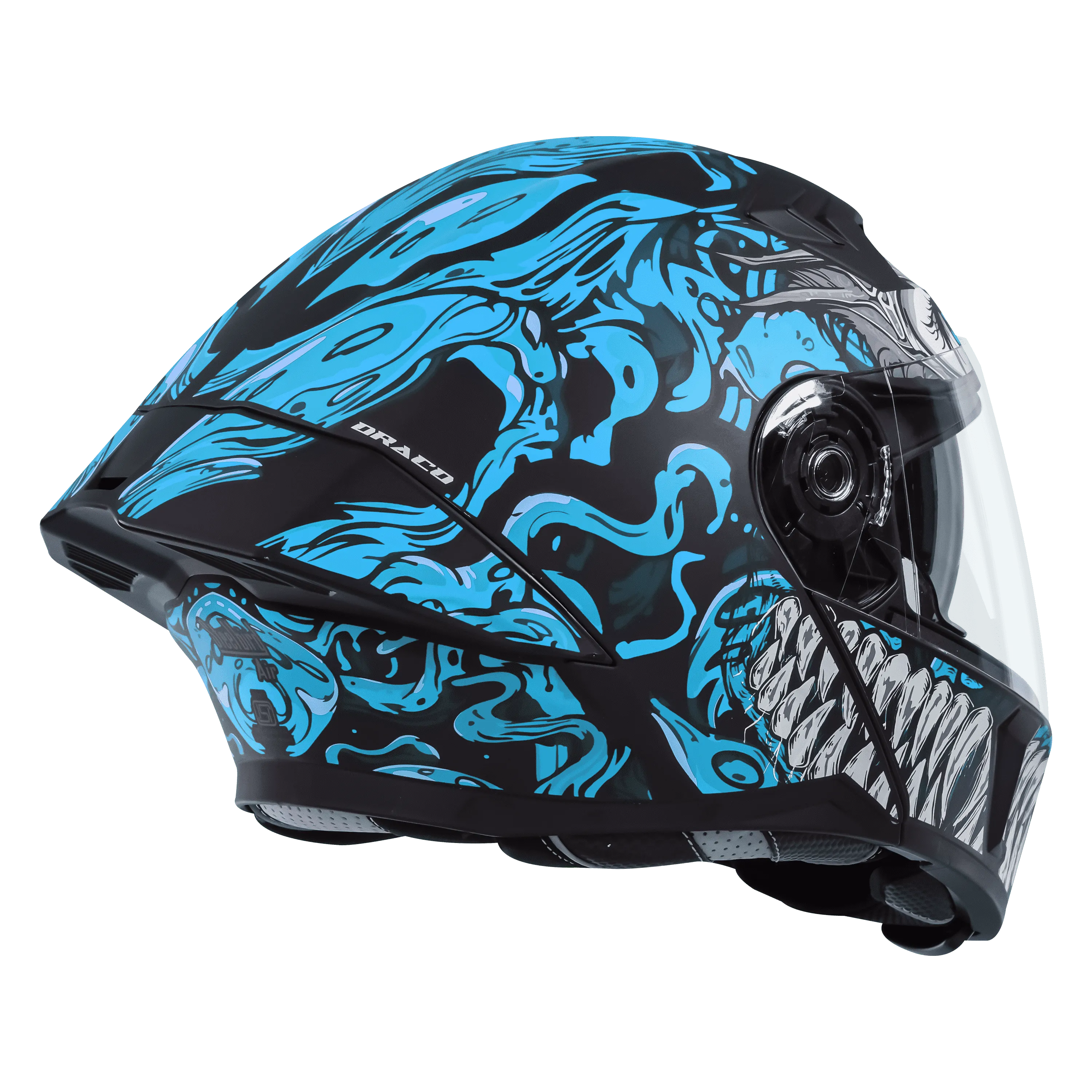 STEELBIRD Sba 20 Draco Black Jazz Blue Flip Up Helmet