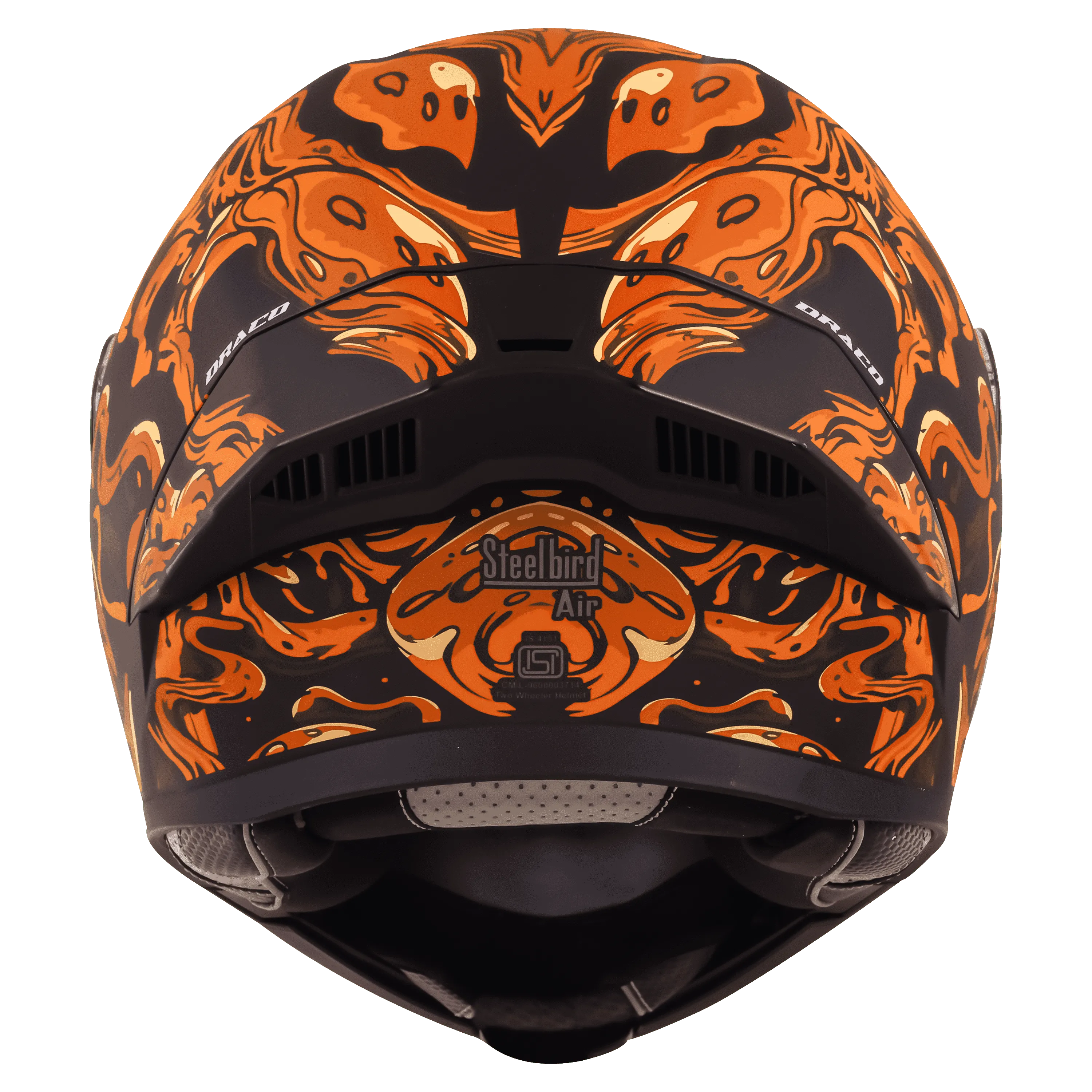 STEELBIRD Sba 20 Draco Matt Orange Flip Up Helmet