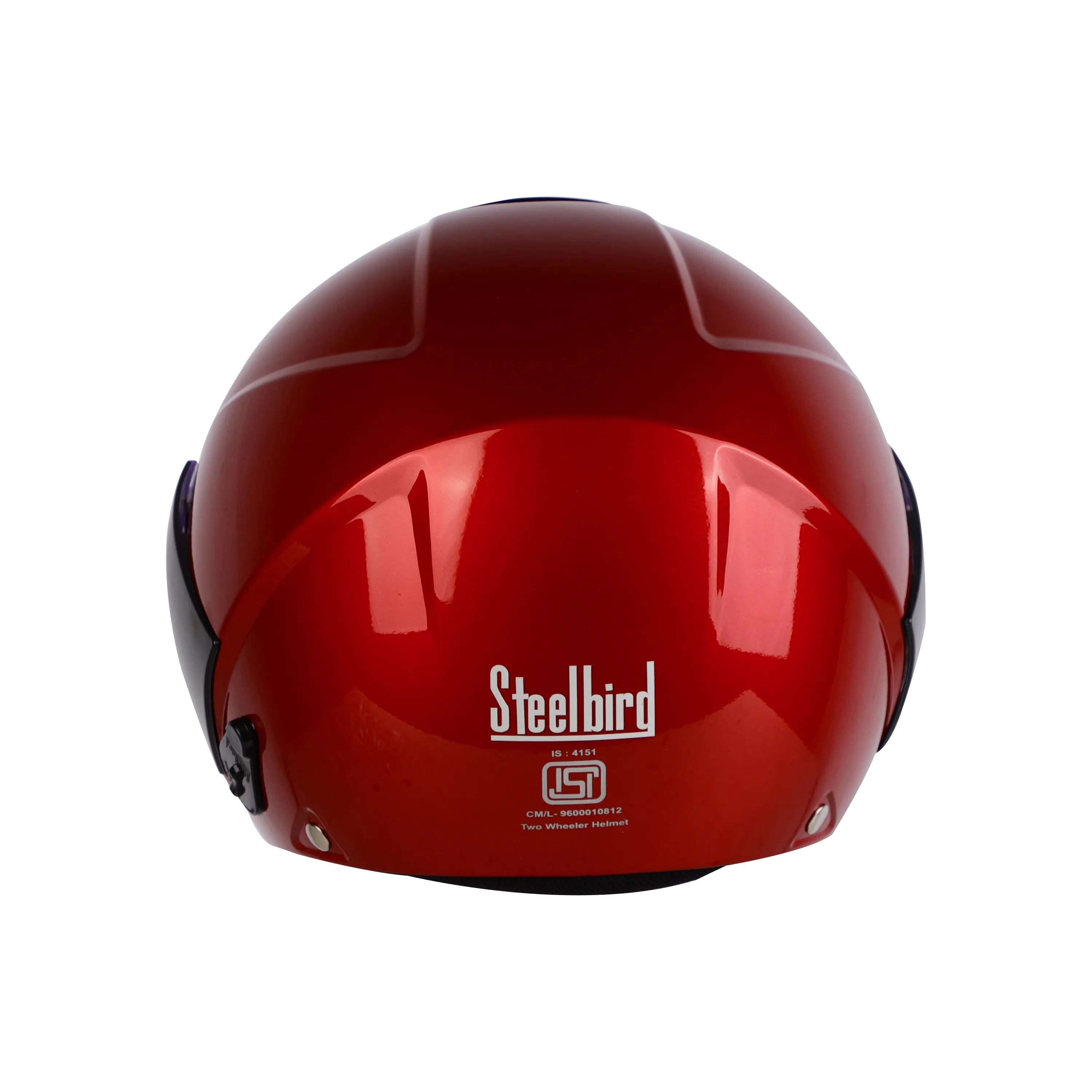 STEELBIRD Sbh 05 Triple Nine Glossy Cherry Red Half Face Helmet