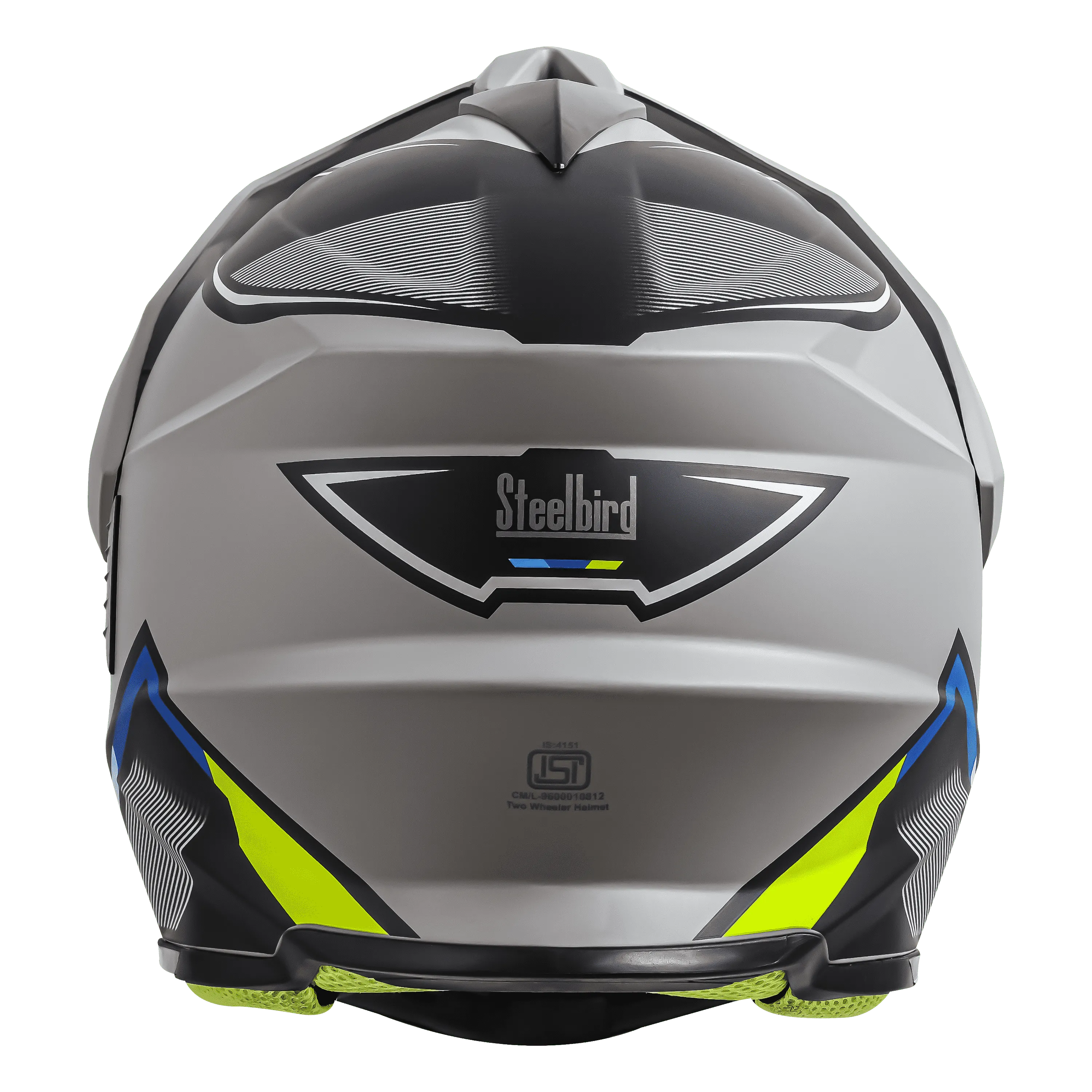 STEELBIRD Sbh 13 Racer Grey Neon Full Face Helmet