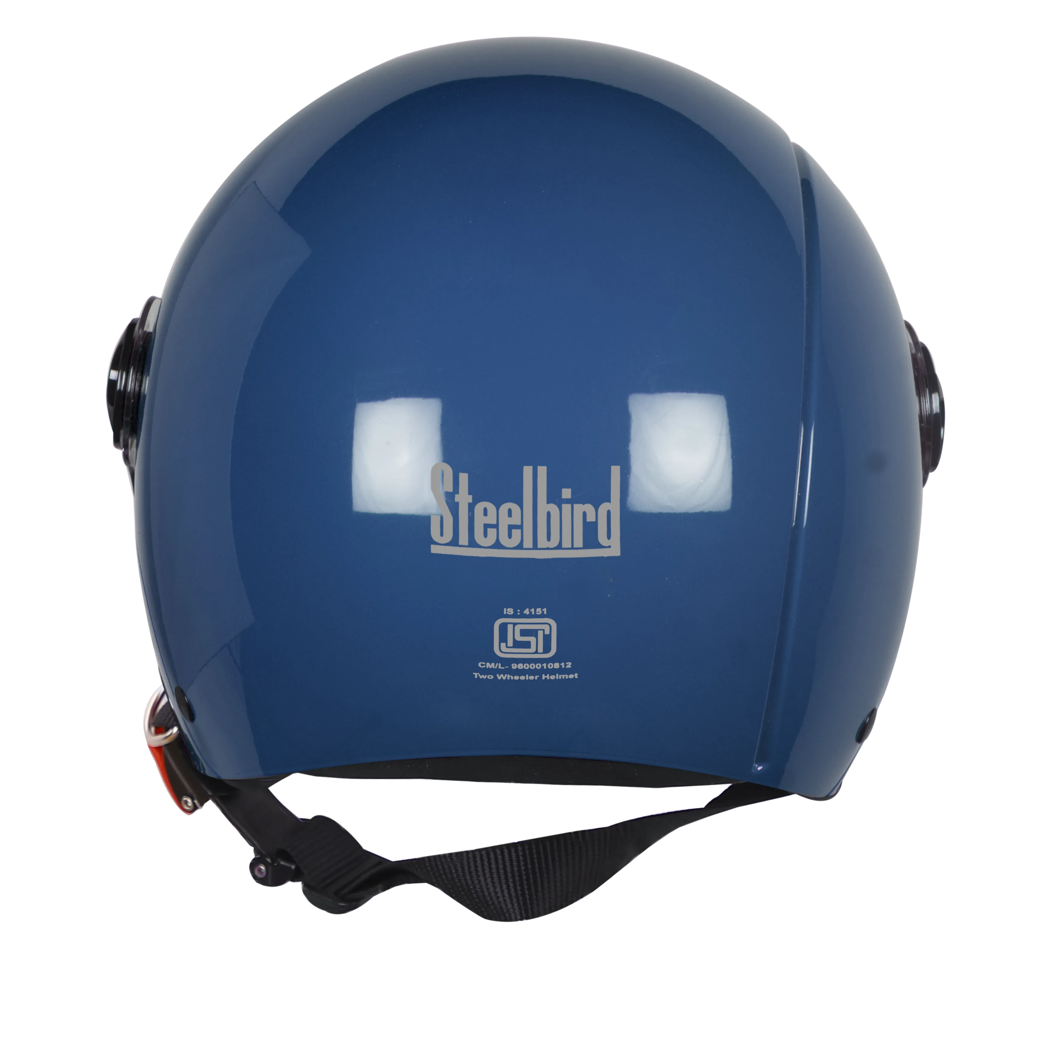 STEELBIRD Sbh 16 Rex Glossy Blue Half Face Helmet