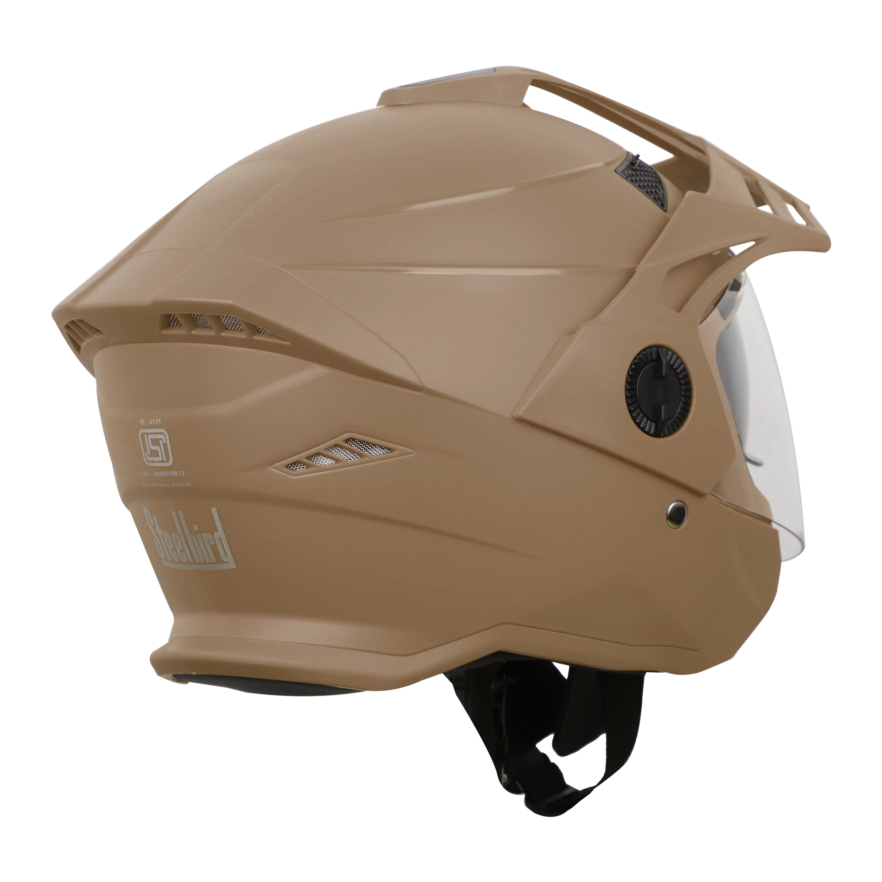 STEELBIRD Sbh 23Avadashing Desert Stormp Cap Half Face Helmet