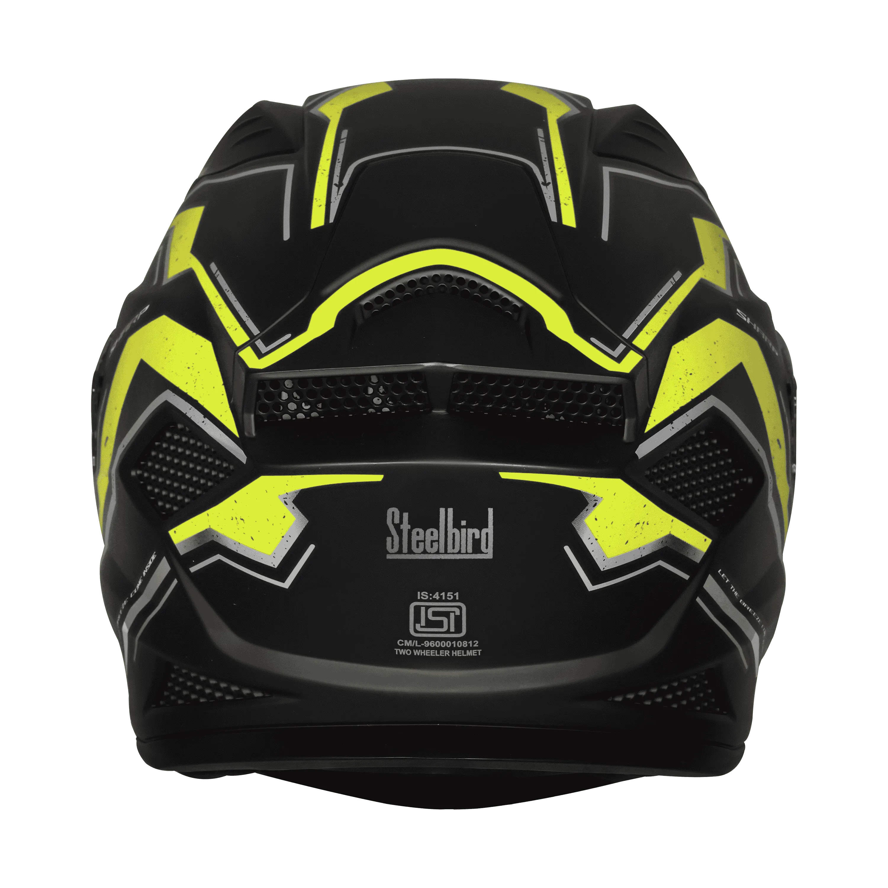 STEELBIRD Sbh 25 Sharp Spirit Black Neon Full Face Helmet