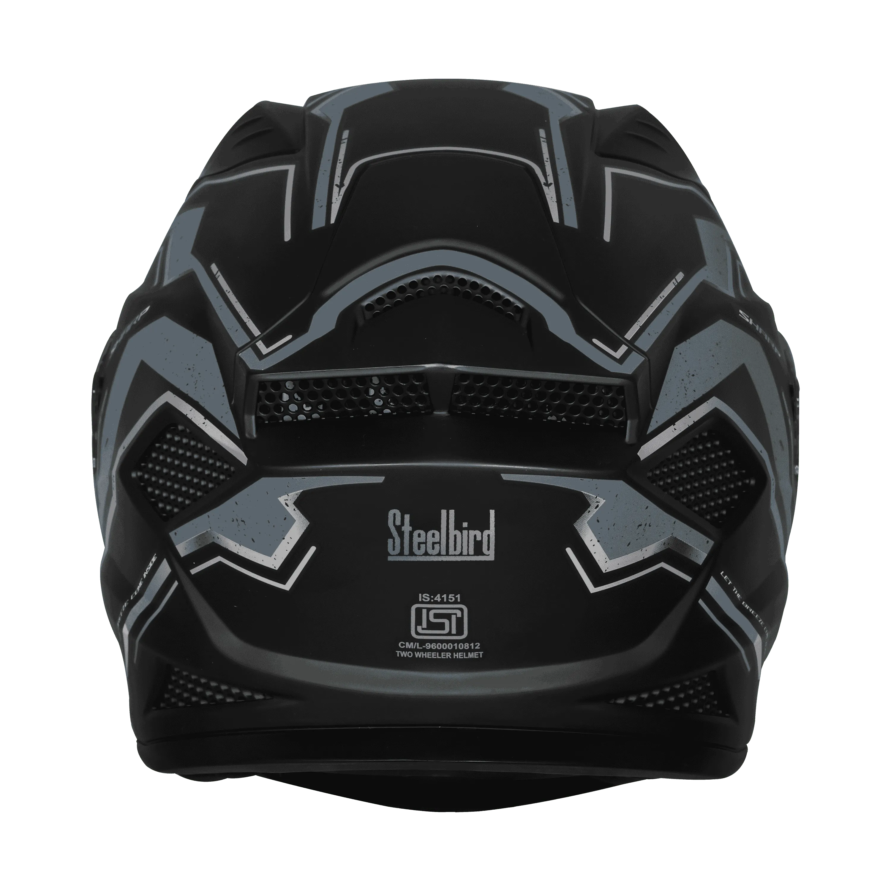 STEELBIRD Sbh 25 Sharp Spirt Black Grey Full Face Helmet