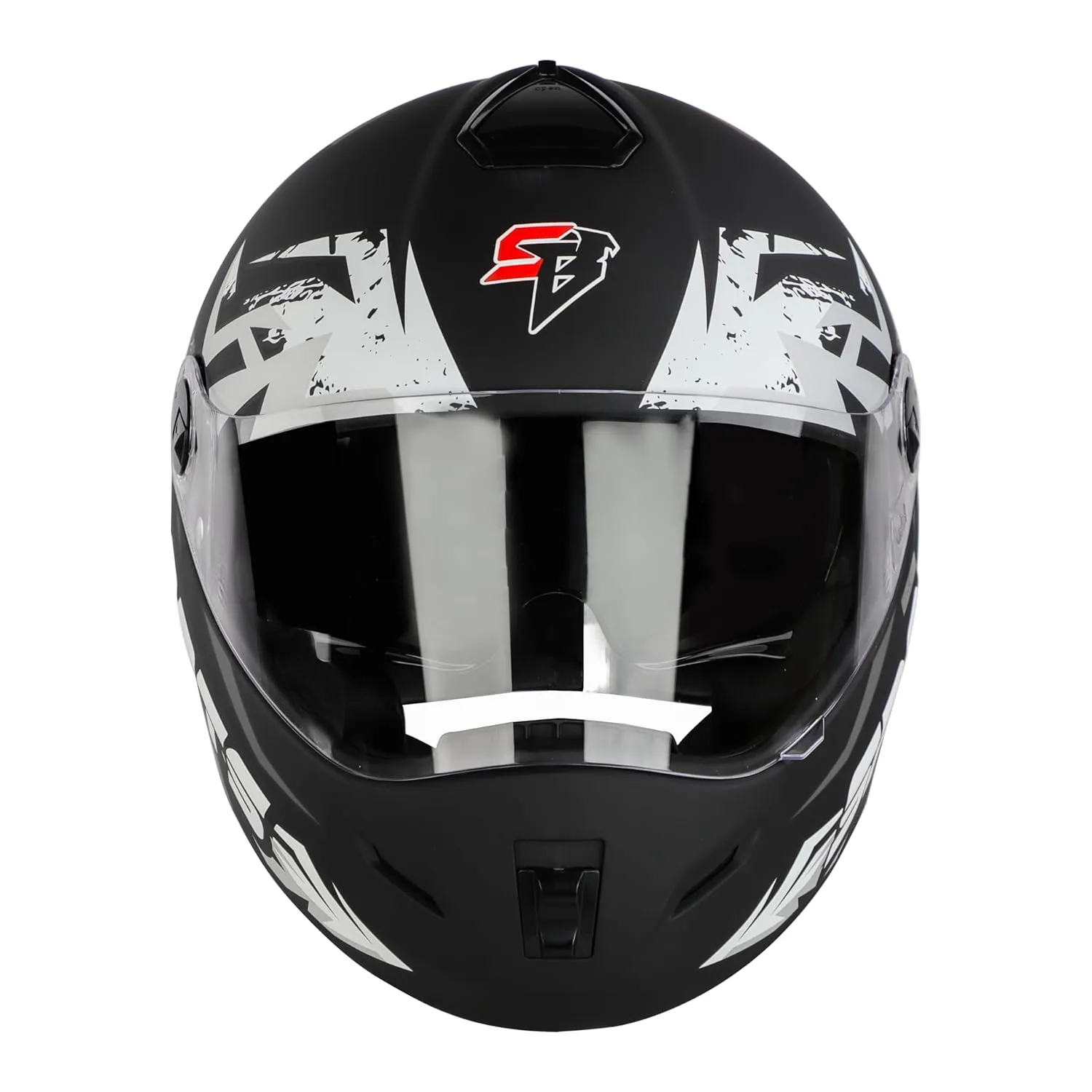 STEELBIRD Sbh 34 Iss R Sports Glsy Black Grey Full Face Helmet